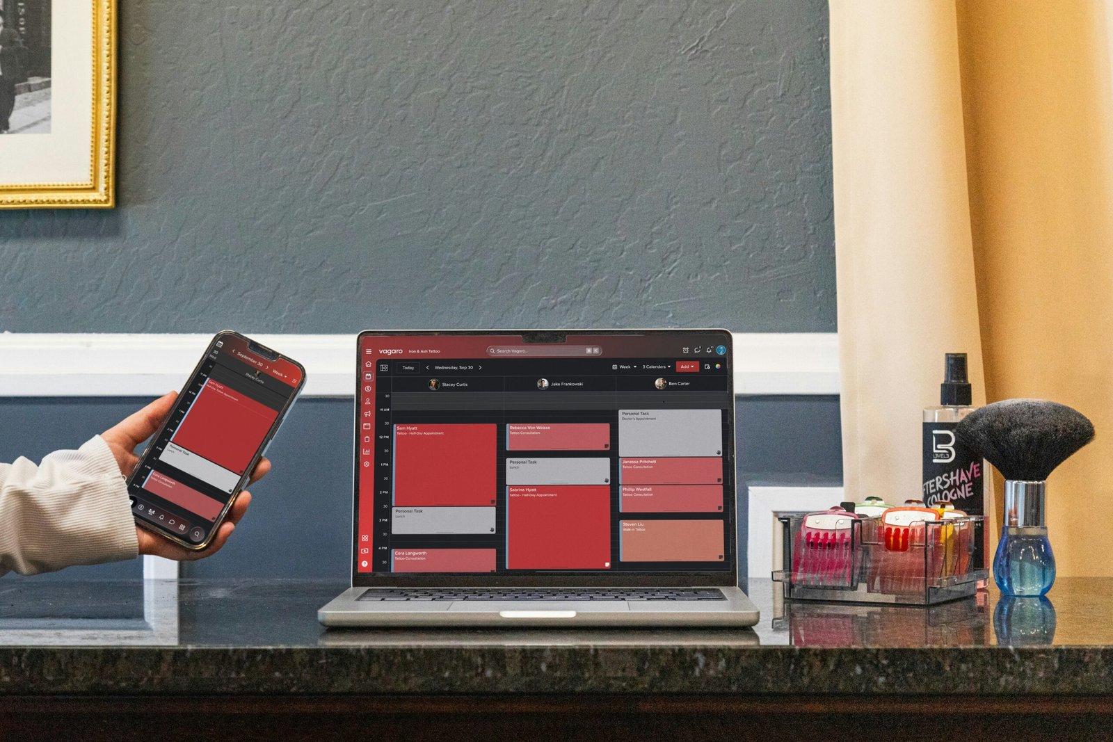 Mobile and desktop business application used to manage a service workflow