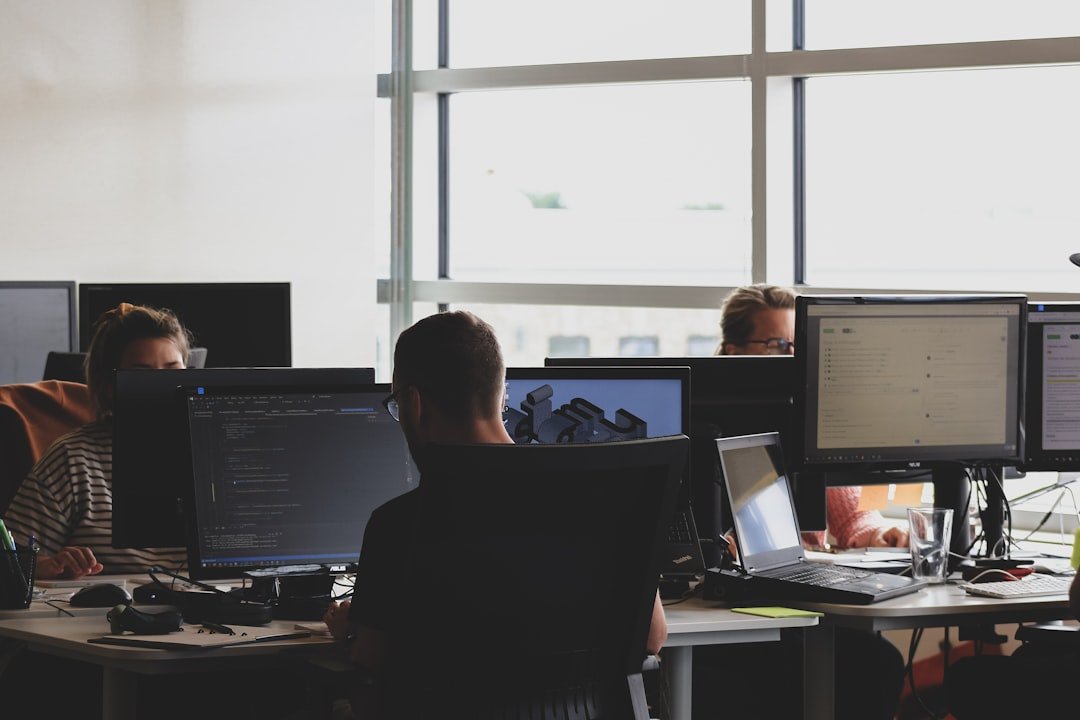 Cloud application development team reviewing a modern application