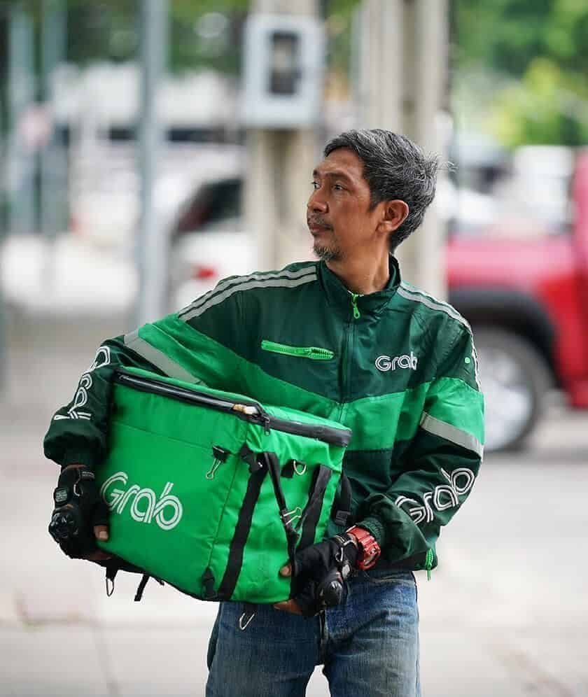 Grab delivery partner in action
