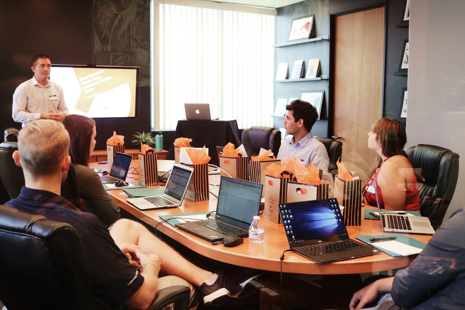 Technical team planning a connected business process